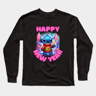 Happy New Year Stitch Long Sleeve T-Shirt